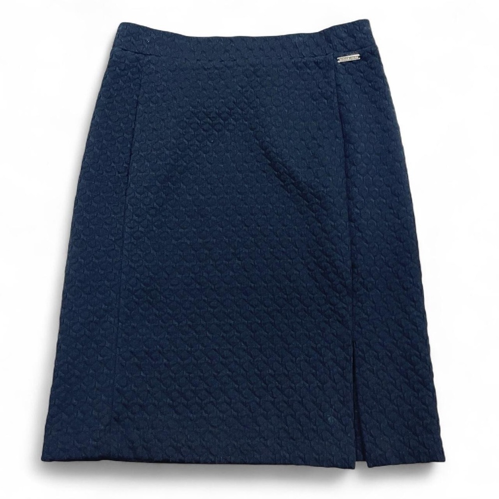 Michael Kors Black Textured Pull-On Pencil Skirt Small